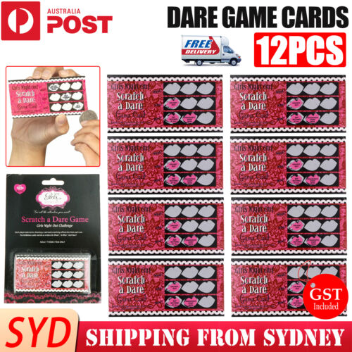 Hens Night Party Supplies 12 Scratch A Dare Game Cards Bachelorette Girls Night