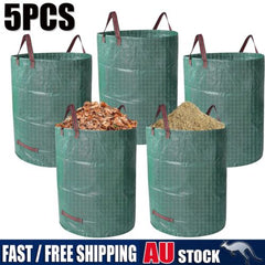 Garden Waste Bags Large Green Recycling Bale Rubbish Bags 5PCS 500L