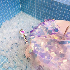 Sequin Table Cloth Backdrop 170x150cm Tablecover Mermaid Party Wedding Decor AU