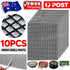 10PCS Charcoal BBQ Grill Mesh Mat Non-Stick Cooking Barbecue Liner Sheet AU