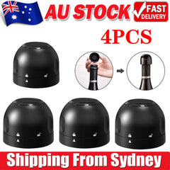 4x Silicone Sealed Champagne Stopper Red Wine Bottle Preserver Vacuum Plug Tools