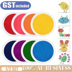 Large Rainbow Ink Pad 8Color Colour Giant 18cm For Stamps Craft Cards AU