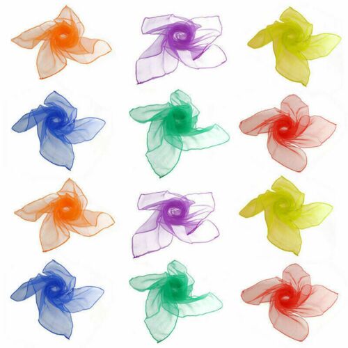 Colourful Gradient Juggling Silk Dance Magic Trick Dancing Props Scarves Chiffon