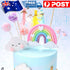 5PCS Rainbow Smile Cloud Star Theme Cake Topper Kids Party Cake Decoration DIY