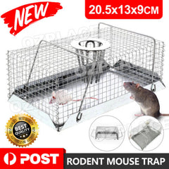 Rodent Rat Mouse Mice Trap Cage Catcher Top Entry Humane Small Animals Pest AU