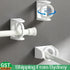 Self Adhesive Curtain Rod Bracket 4Pcs ABS Wall Bracket Hooks 360° Rotating Ring