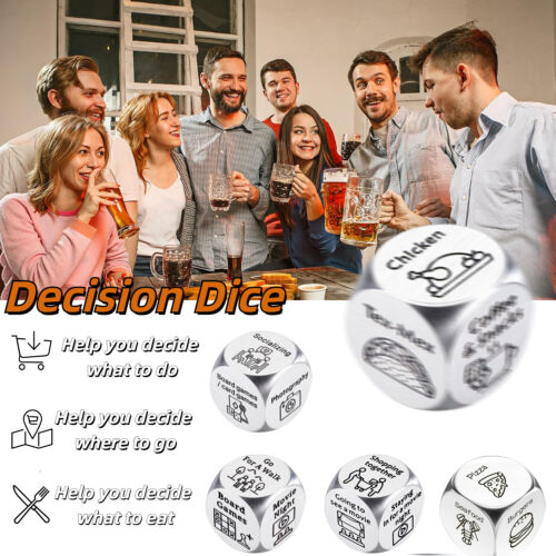 Steel Food Decision Dice Couple Gifts Date Night Anniversary Decider Game