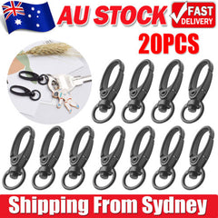 20PCS 35mm Black Lobster Clasp Swivel Trigger Clip Keychain Snap Hook Key Rings