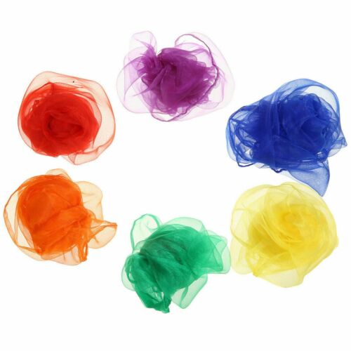 Colourful Gradient Juggling Silk Dance Magic Trick Dancing Props Scarves Chiffon