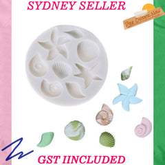 Shell Conch Silicone Mould Fondant Cake Sugar Craft Starfish Icing Baking MoldAU