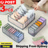 3pcs Drawer Divider Closet Underwear Socks Bra Organizer Container Storage Box