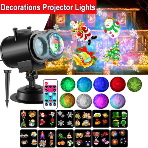 Xmas Patterns Outdoor Christmas Projector Lights Laser Led Lamp Party Projection