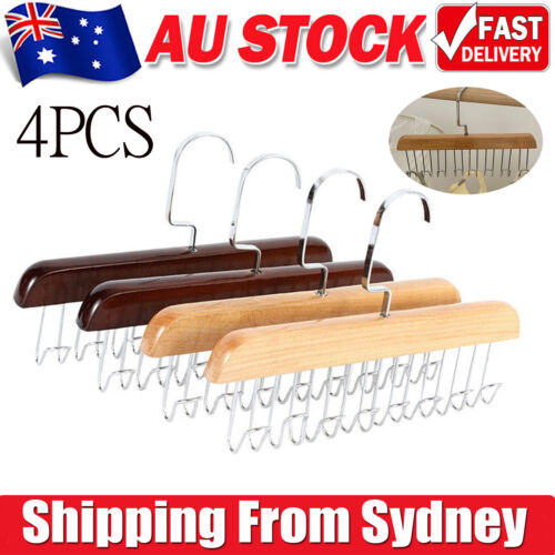 4pcs Multi Hook Coat Hanger Bra Hanger Scarf Organizer Space Saving Hanger AUS