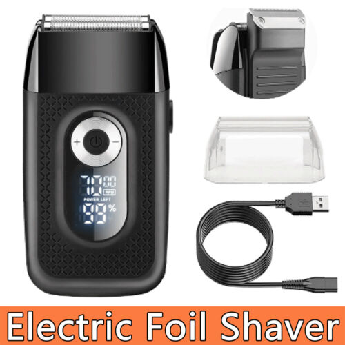 Electric Foil Shaver Reciprocating Cordless Razor Hair Clipper USB Beard Trimmer