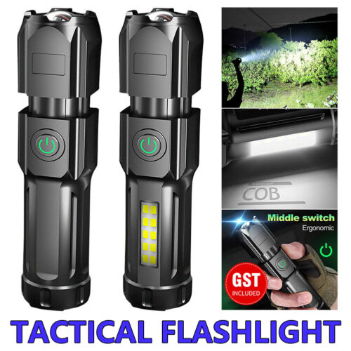 Waterproof USB Rechargeable 990000LM CREE LED Tactical Flashlight Torch Zoomable