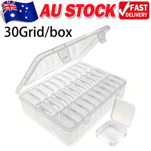 Clear Small Bead Organizers Plastic Storage Cases Jewelry Containers Craft Boxes