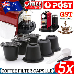 Refillable Reusable Coffee Filter Capsule Pods For Nespresso Maker Machine