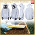 2PCS Bee Keeping Suit Protective Coat Pull Tops Beekeeping Smock Jacket Veil Hat
