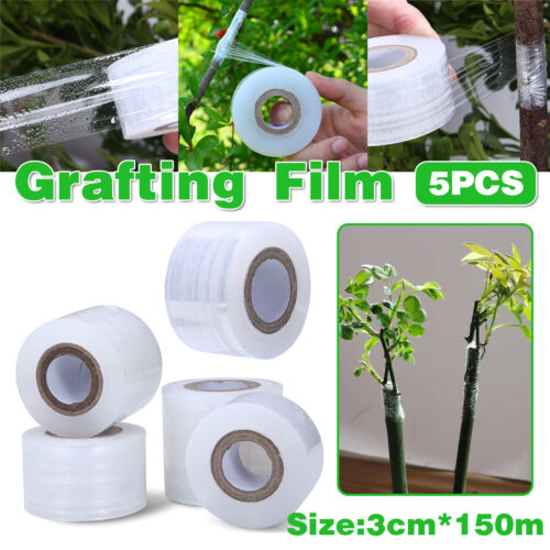 5pcs Self-Adhesive Grafted Fruit Tree Wrap Film Plastic Tape for Gardening Tools