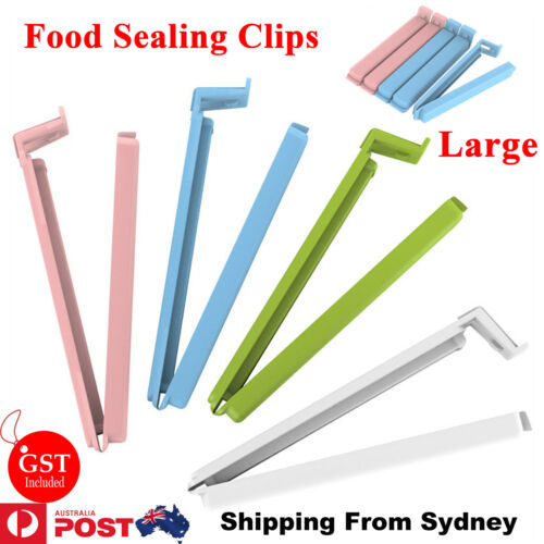 10-100PCS  Plastic Food Storage Bag Sealing Clips Locks Mixed Color Sizes Large