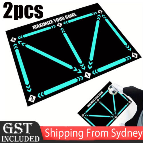 2x Football Training Mat Non Slip Kid Adult Dribble Training Carpet Sports