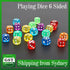 12 Playing Dice 6 Sided Gaming Fun Toy Bulk Board Game Transparent Mixcolor Hobb