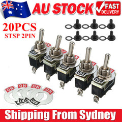 20x Waterproof Toggle Flick Switch 250V ON/OFF Car Dash Light Metal 12 Volt Boot