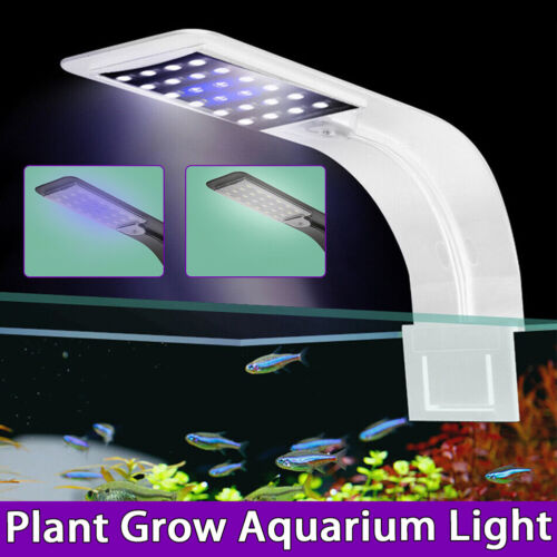 Super Slim 10W LED Waterproof Aquarium Light Fish Tank Plant Grow Clip Lamp