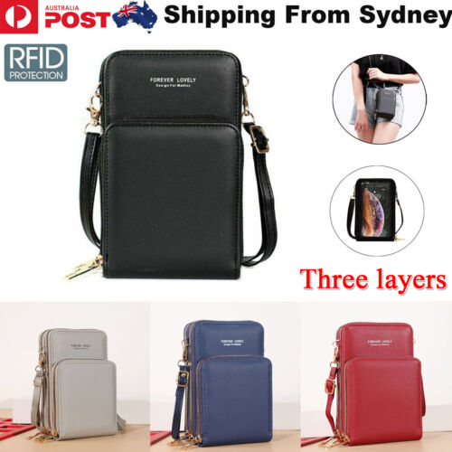 Women Crossbody phone Purse Touch Screen Bag RFID Blocking Wallet Shoulder Strap