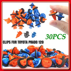 30PCS Front Door Trim Body Moulding Repair Kit Flare Panel Clip For Toyota Prado