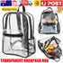 Transparent Backpack Bag Clear PVC Travel Shoulder Bag School Bag Strap Book Bag