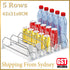 Beverage Pusher Shelf Adjustable Width Soda Can Bottle Pusher for Kitchen Fridge