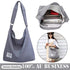 Tote Purse Travel Messenger Large Canvas Handbag Womens Shoulder Bag Ladies Gray