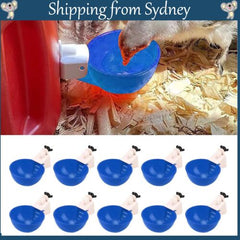 20PCS Automatic Chicken Water Cup Waterer Poultry Drinker Feeder Drinking Bowl A
