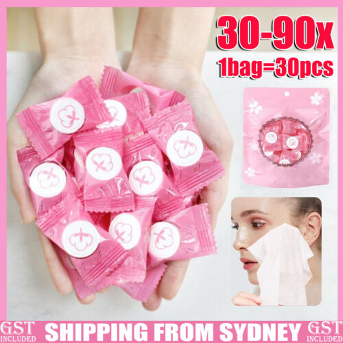 Disposable Cotton Compressed Washcloth Face Towel Wet Wipe travel AU NEW
