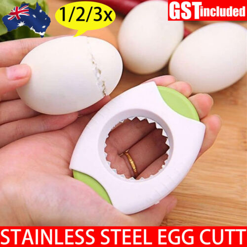 Egg Cutter Stainless Steel Boiled Egg Shell Topper Cutter Snipper Opener AU