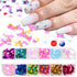 12 Grids Butterfly Shape Nail Flakes 3D Holo Laser Glitter Sequin Nail Decor New