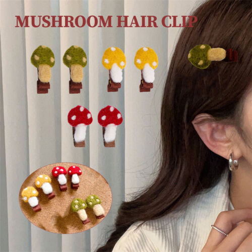 Autumn Winter Cute Mushroom Sheep Felt Hair Clip Children's Hair Accessories