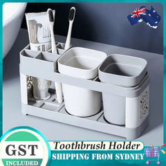 Multifunctional Toothbrush Holder Handfree Automatic Toothpaste Dispenser Set AU