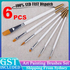 Nice 6Pcs Art Painting Brushes Set Acrylic Oil Watercolor Artist Paint Brush Hot