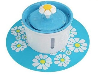 Cat Dog Pet Water Fountain Bowl Drinking Flower Water Dispenser Feeder Health - Lets Party