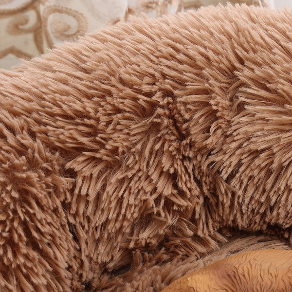 PaWz Pet Bed Mattress Dog Beds Bedding Cat Pad Mat Cushion Winter L Brown - Lets Party