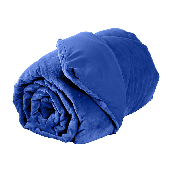 DreamZ 7KG Anti Anxiety Weighted Blanket Gravity Blankets Royal Blue Colour - Lets Party