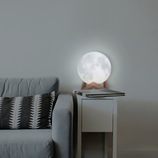 3D Magical Moon Lamp USB LED Night Light Moonlight Touch Sensor 15cm Diameter - Lets Party