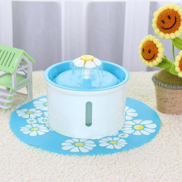 Cat Dog Pet Water Fountain Bowl Drinking Flower Water Dispenser Feeder Health - Lets Party