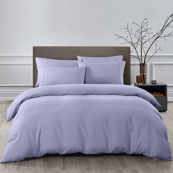 Royal Comfort Bamboo Cooling 2000TC Quilt Cover Set - Double-Lilac Grey - Lets Party