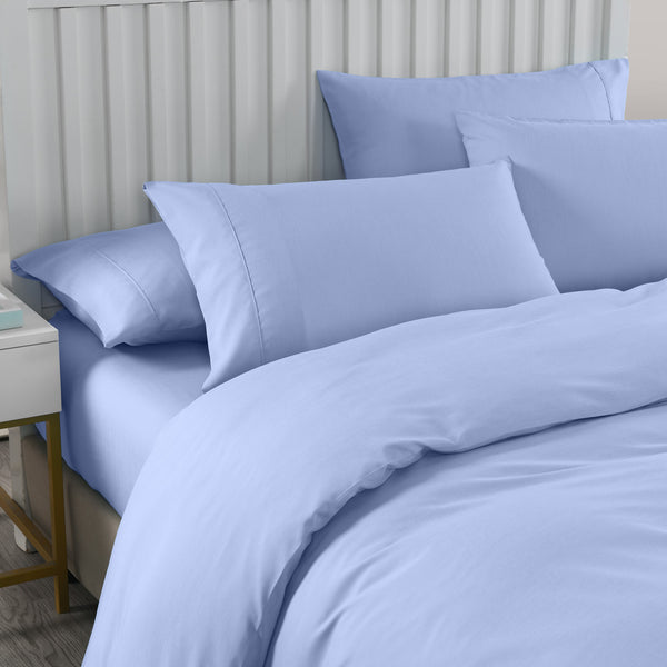 Royal Comfort Bamboo Cooling 2000TC Quilt Cover Set - King-Light Blue - Lets Party