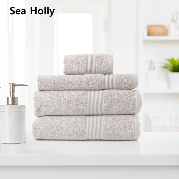 Royal Comfort Cotton Bamboo Towel 4pc Set - Seaholly - Lets Party