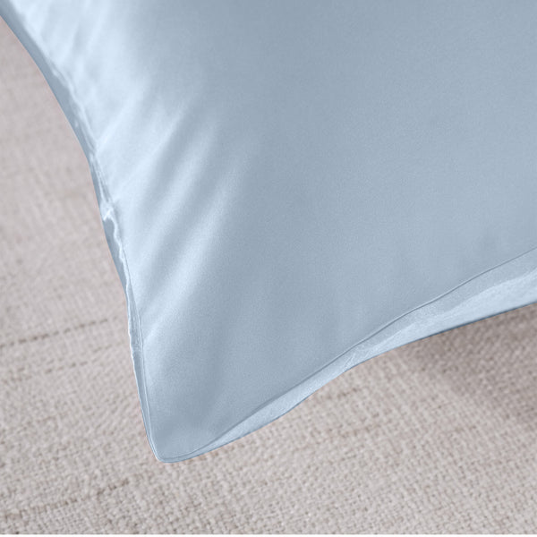 Pure Silk Pillow Case by Royal Comfort (Single Pack) - Soft Blue - Lets Party