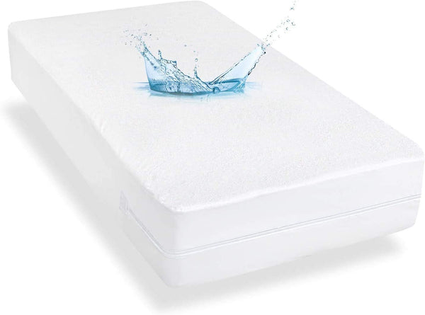 Fully Fitted Waterproof Cotton / Non Woven Mattress Protector All Sizes Cover - Lets Party